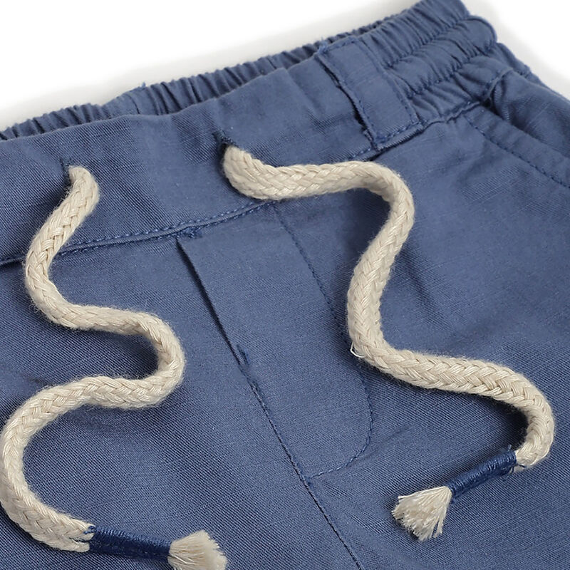 Boys Medium Light Blue Solid Shorts image number 2
